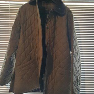 Barbour D12 Covert Quilted Barn Coat / Long Jacket